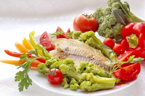 Pan-Fried Ocean Perch Fillet with Vegetables
