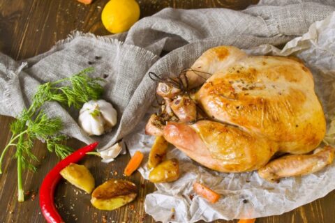 Whole Roasted Chicken in the Oven