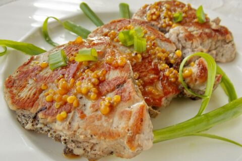 Pork Medallions in Honey-Mustard Sauce