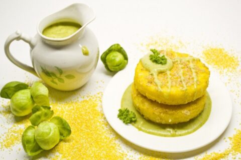 Polenta with Brussels Sprout Sauce