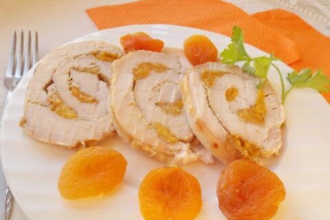 Pork Roll with Dried Apricots