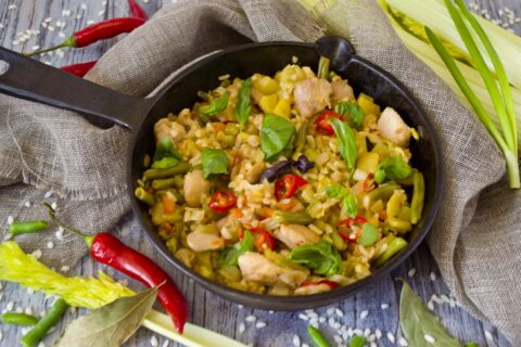 Solyanka Sbornaya with Chicken and Arborio Rice — Hearty Russian Chicken and Vegetable Stew