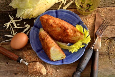 Vegetarian Young Cabbage Schnitzel