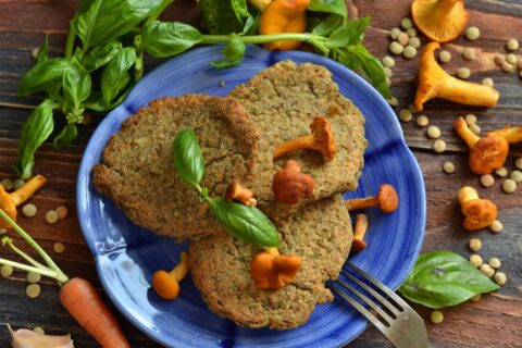 Lentil and Chanterelle Cutlets