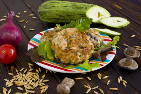 Chicken Cutlets with Mushrooms and Zucchini