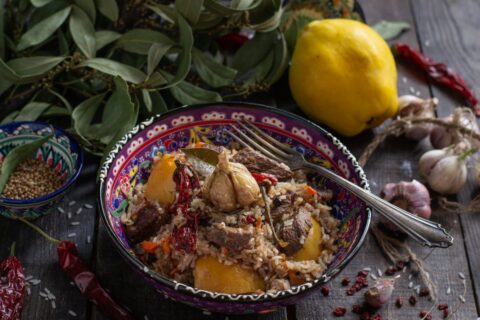 Plov with Quince and Beef — Aromatic Central Asian Pilaf