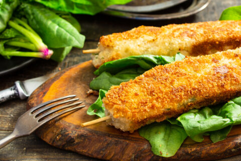 Pan-Fried Sausages on Skewers