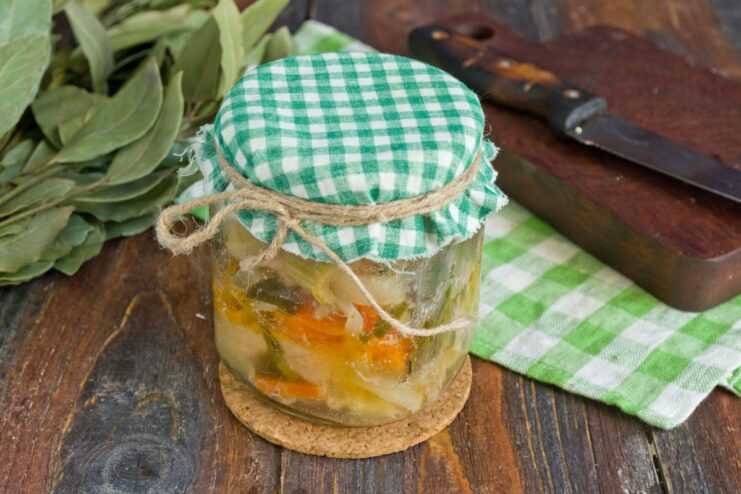Properly Storing Your Homemade Tushonka Sealed jars of finished chicken tushonka ready for storage in the fridge.
