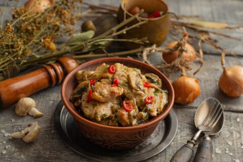 Skillet Meat and Mushrooms — A Delicious Homemade Stew