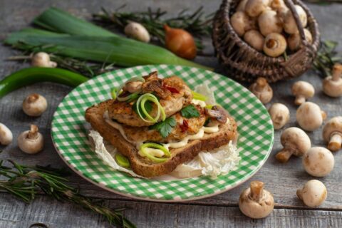Juicy Chicken Kotlety with Mushrooms — Russian Chicken Patties Recipe