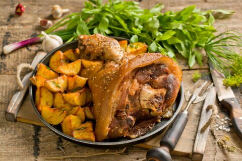 Pork Knuckle Boiled in Beer