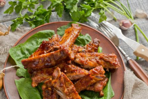 Oven-Baked Pork Ribs with Honey Sauce
