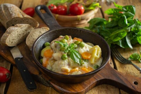 Boiled Chicken Stewed with Vegetables — Simple and Healthy