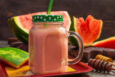 Watermelon Smoothie with Honey