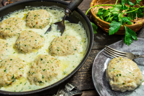Children’s Chicken Cutlets in Milk Sauce