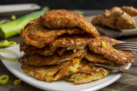 Draniki with Jerusalem Artichoke and Leek — Potato Pancakes Recipe