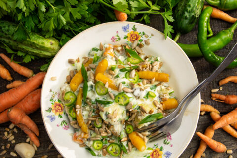 15-Minute Potato Salad with Cucumbers