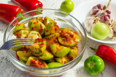 Green Tomato Kimchi