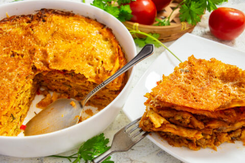 Crepe Lasagna with Minced Meat