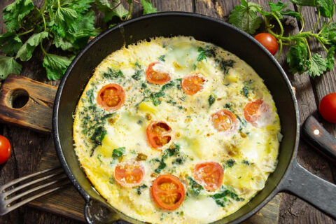 Omelet with Nettle and Potato