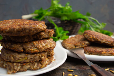 Vegetable Patties with Jerusalem Artichoke and Flaxseed Flour