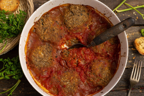Lenten Cabbage Patties in Tomato Sauce
