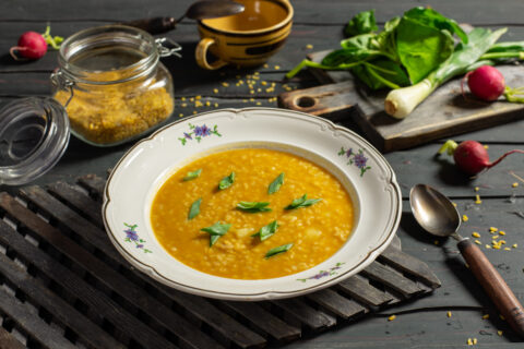 Rice Soup with Chicken, Bulgur, and Potato