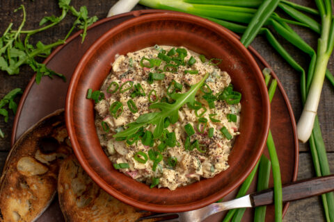 Crab Stick Appetizer with Green Onions and Cheese