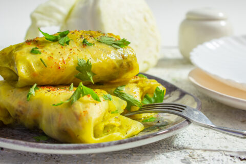 Golubtsy with Red Rice — Stuffed Cabbage Rolls