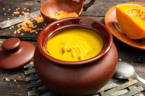 Creamy Pumpkin and Lentil Soup