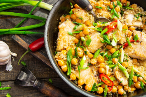 Chicken Breast with Quinoa and Chickpeas