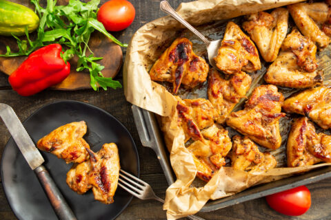 Oven-Baked Honey Marinated Chicken Wings