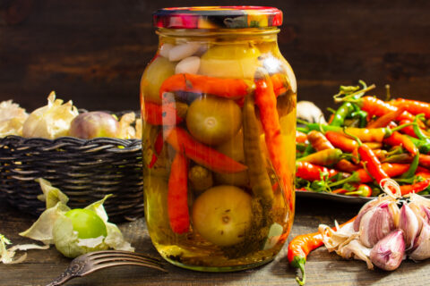 Marinated Physalis with Chili and Garlic for Winter