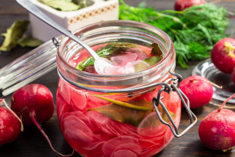Marinated Radishes with Honey and Herbs