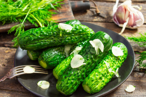 Malosolnye Ogurtsy — Quick Pickled Cucumbers in a Bag with Garlic and Dill