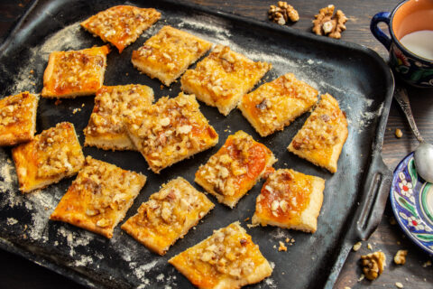 Nut Cookies with Apricot Jam