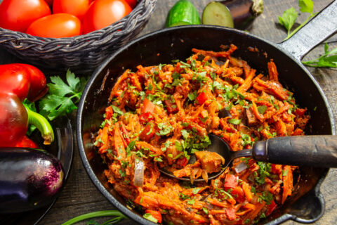 Eggplant Ragout with Walnuts