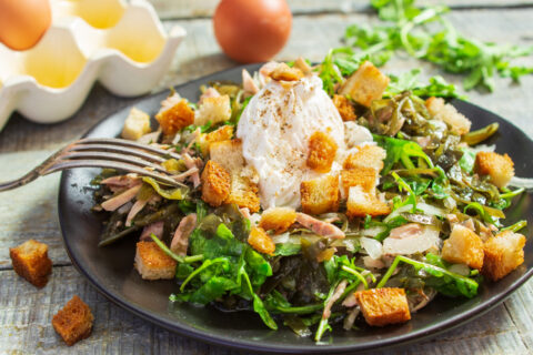 Seaweed and Chicken Salad with Arugula