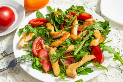 Chicken Fillet and Arugula Salad