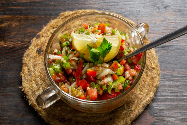 Letting the Salsa Flavors Mingle The finished tomato and chili salsa in a bowl, ready to be served after resting.