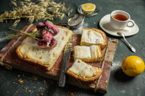 Tvorog Pie — Eggless Cottage Cheese Pie with Vegetable Oil Crust