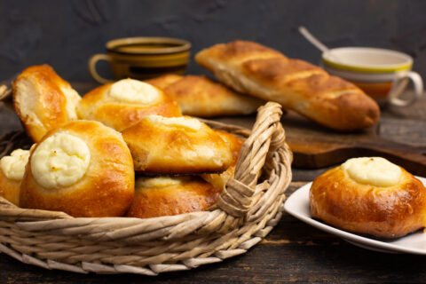 Vatrushki — Sweet Cheese Buns and a Bonus Baguette
