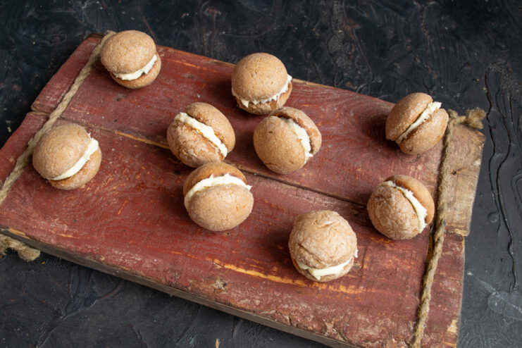 Plating and Serving Plated Lady's Kisses cookies dusted with powdered sugar and cinnamon