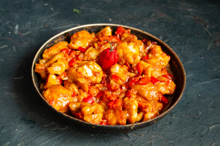 The Final Result Close-up of finished creamy chicken paprikash with rich sauce