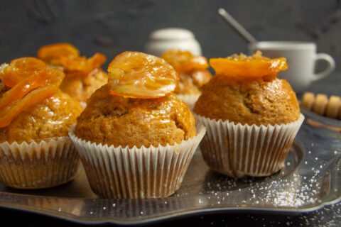 Honey Muffins With Orange Marmalade