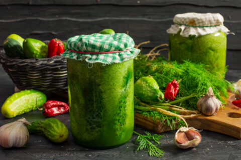 Pickled Cucumbers With Dill and Habanero Peppers