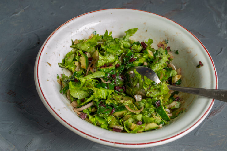 The Dressed Vegetable Base Tossed vegetable base for the salad