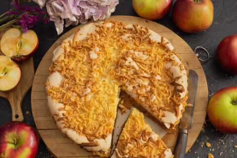 The Most Tender Polish Apple Pie with Meringue and Crumb Topping
