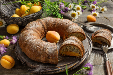 Moist Poppy Seed and Apricot Cake