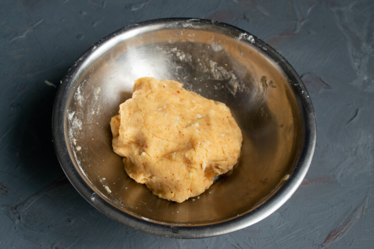 Kneaded dough A neat ball of savory cookie dough ready for resting